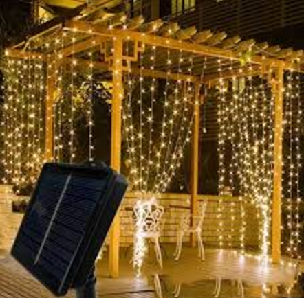 Luces cortina Solar 3x1 M